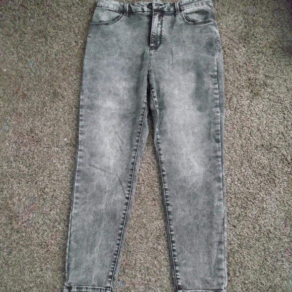 gray straight leg jeans - Picture 1 of 5